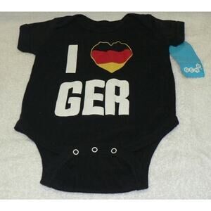 Gen2 Toddler One Piece‎ Short Sleeve I Love Germany 12 Months Black